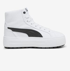 Puma Women's White and Black Platform Sneakers